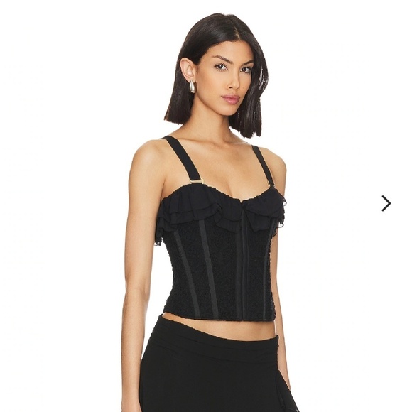 We Are HAH NWT Free People Seams Like A Princess Corset - Noir - Size Medium - Picture 3 of 16